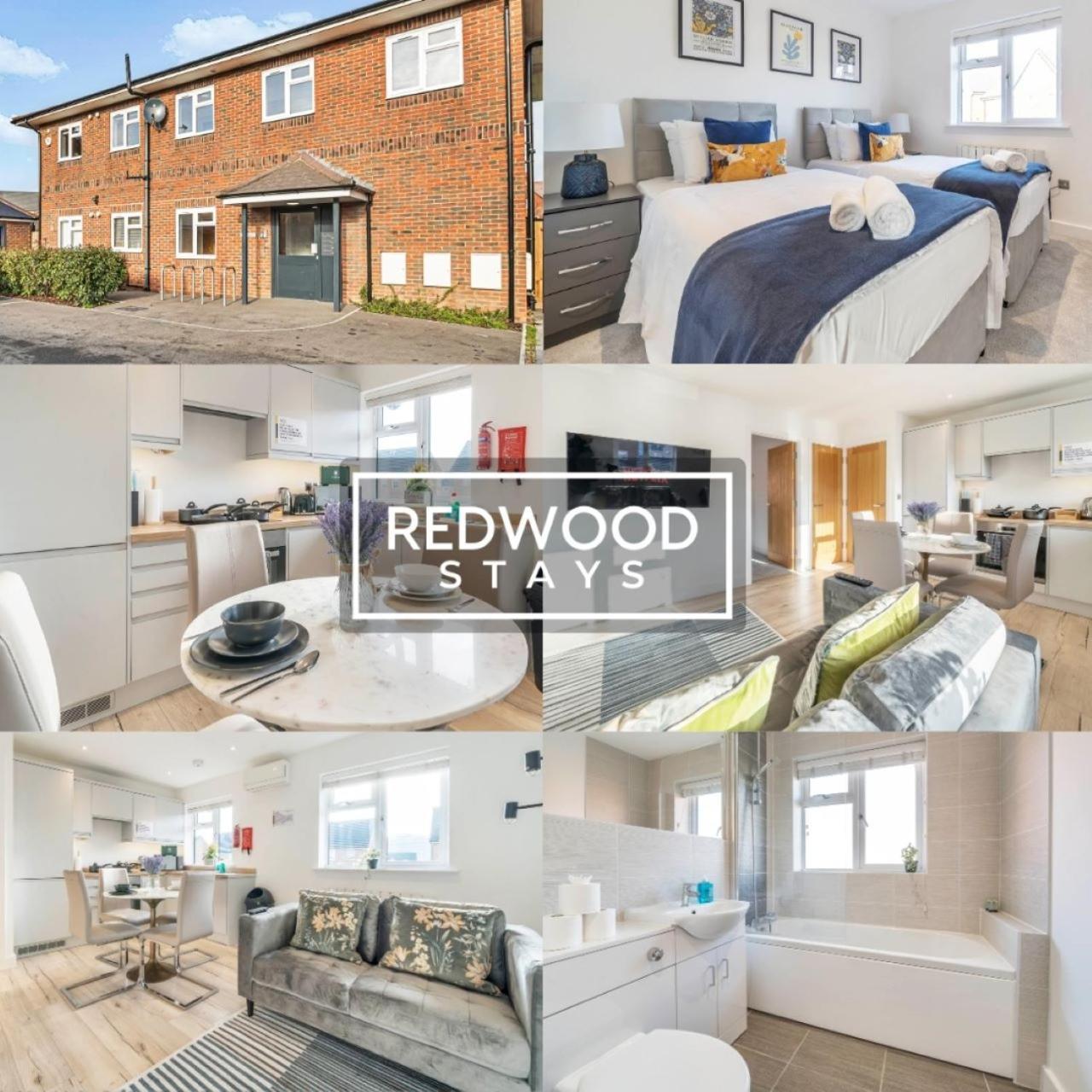 Modern Serviced Apartments For Contractors & Families With Free Parking, Wifi & Netflix By Redwood Stays Basingstoke Kültér fotó