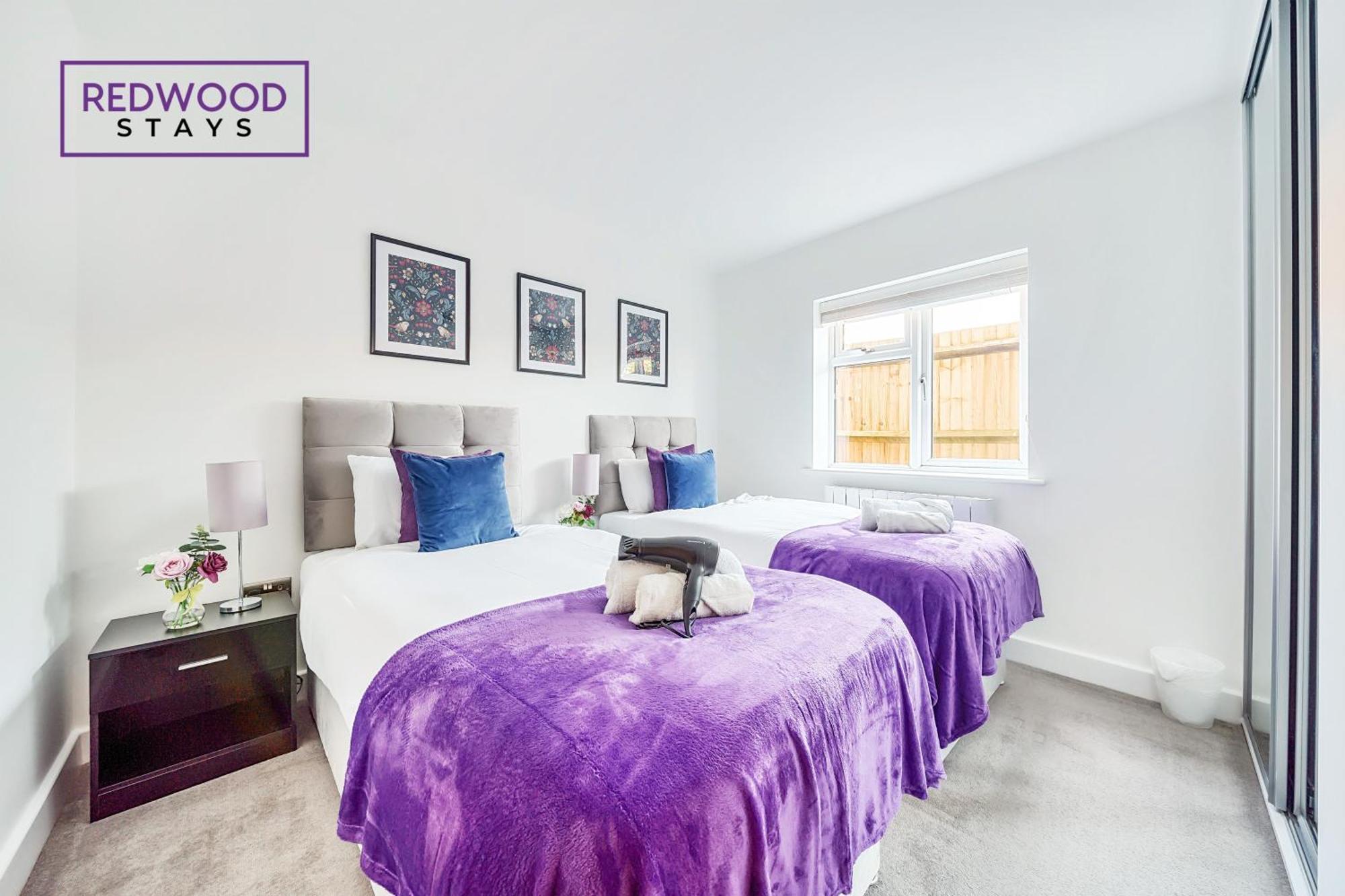 Modern Serviced Apartments For Contractors & Families With Free Parking, Wifi & Netflix By Redwood Stays Basingstoke Kültér fotó